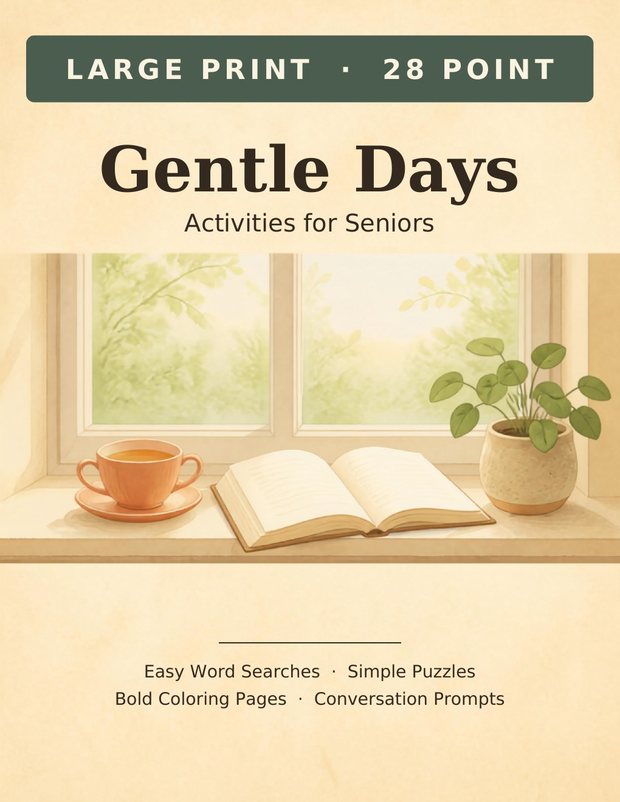 Gentle Days: Large Print Activities for Seniors